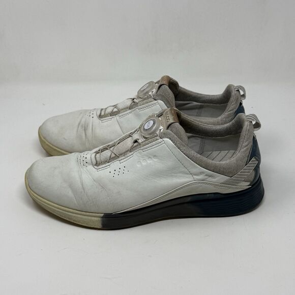 ECCO S Three GoreTex Golf Shoes Mens 10 - 10.5 EU 44 White Leather Spikeless main image 10